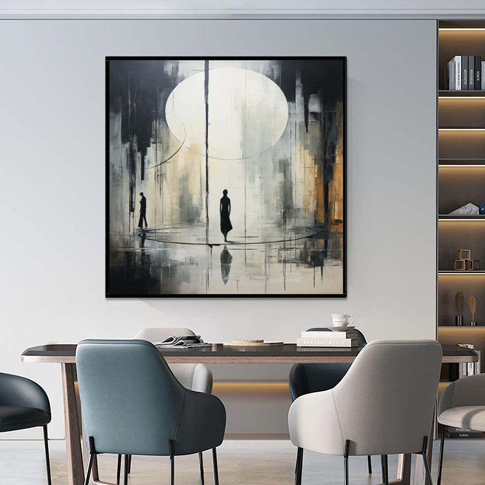 The Obsidian | Handmade Abstract Oil Painting on Canvas