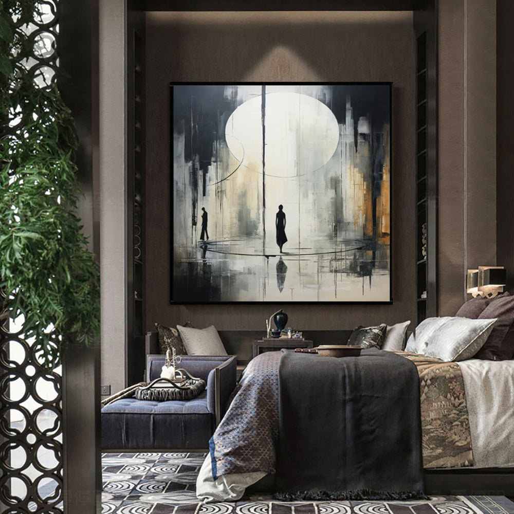 The Obsidian | Handmade Abstract Oil Painting on Canvas