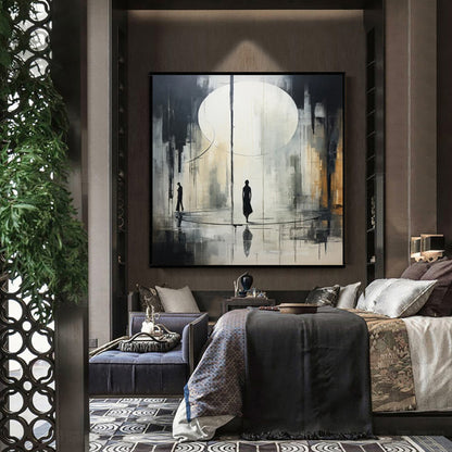 The Obsidian | Handmade Abstract Oil Painting on Canvas