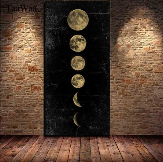 The Eclipse | Lunar Abstract Canvas Wall Art