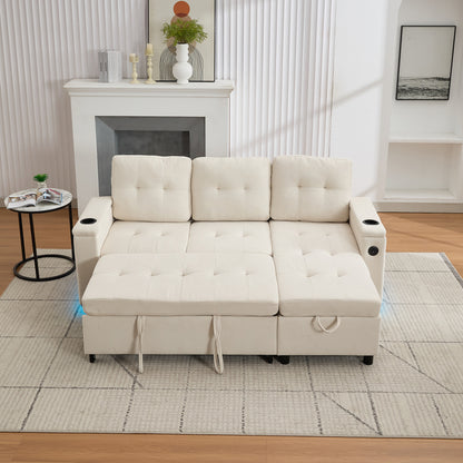 The Maison | LED Sofa Bed with USB Charging & Hidden Storage