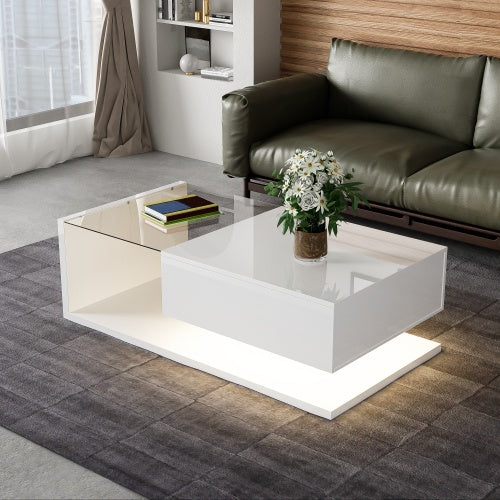 The Lumière | High-Gloss LED Coffee Table