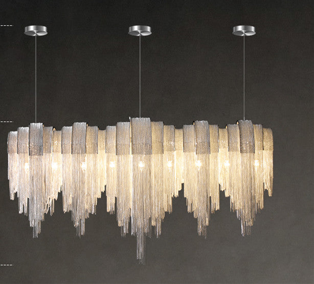 The Tassel | Nordic Luxury Aluminium Chain Chandelier