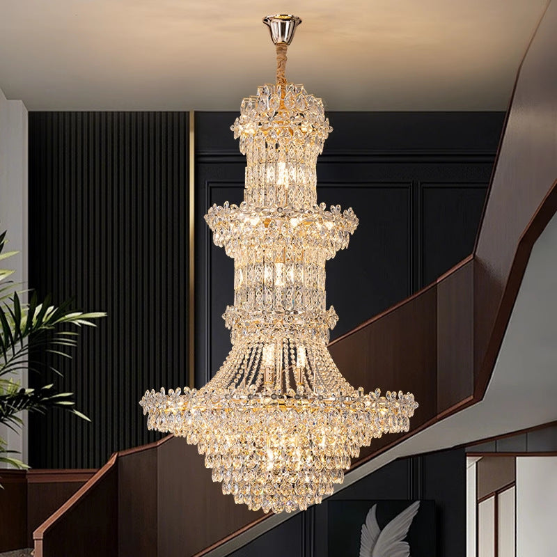 The Lumière Grande | Three-Layer European Crystal Chandelier