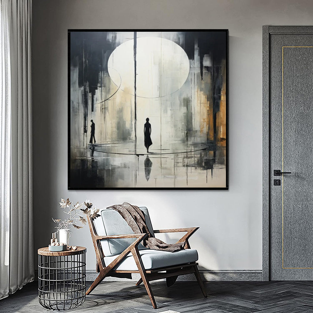 The Obsidian | Handmade Abstract Oil Painting on Canvas