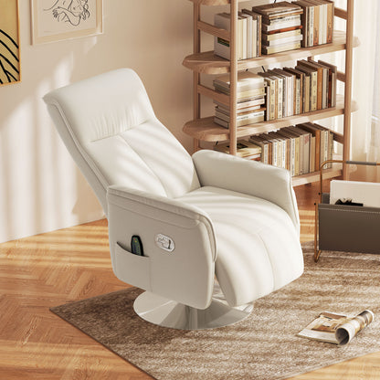 The Repose | 10-Point Massage Recliner Armchair in Cream