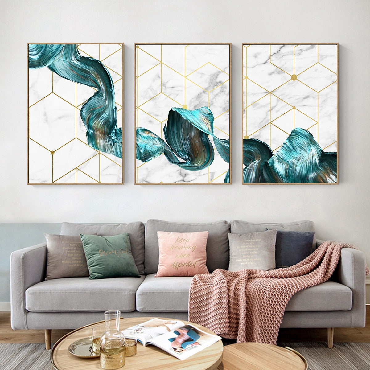 The Triptych | Modern Luxury 3-Panel Canvas Wall Art