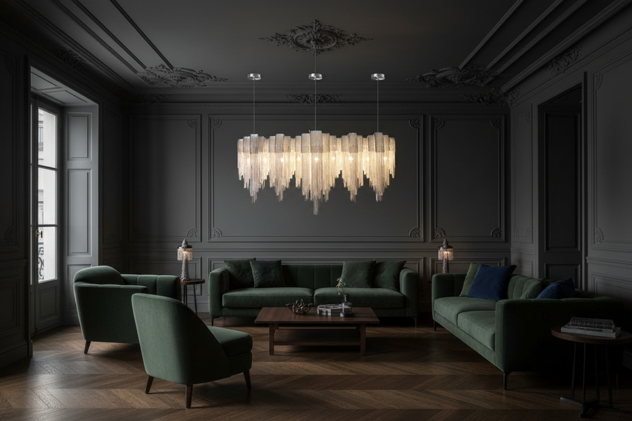 The Tassel | Nordic Luxury Aluminium Chain Chandelier