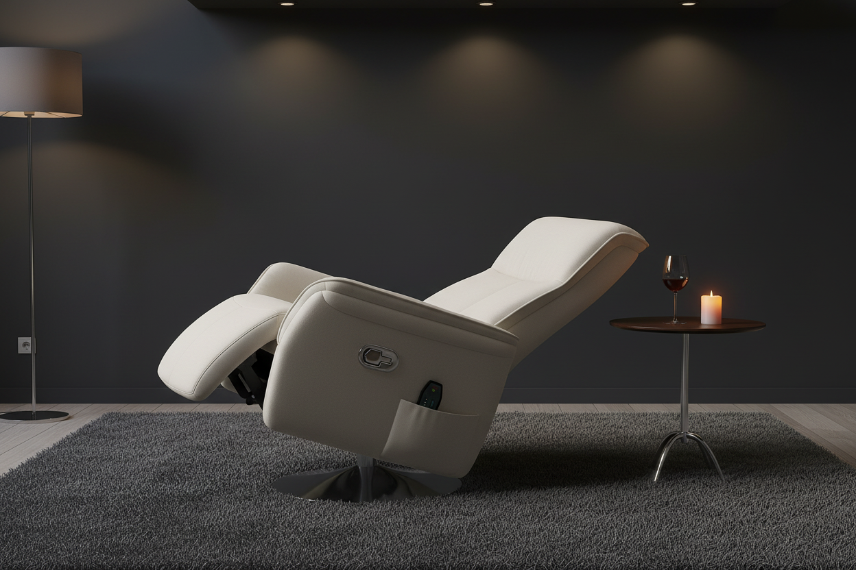 The Repose | 10-Point Massage Recliner Armchair in Cream