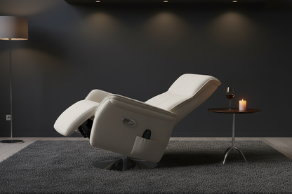The Repose | 10-Point Massage Recliner Armchair in Cream