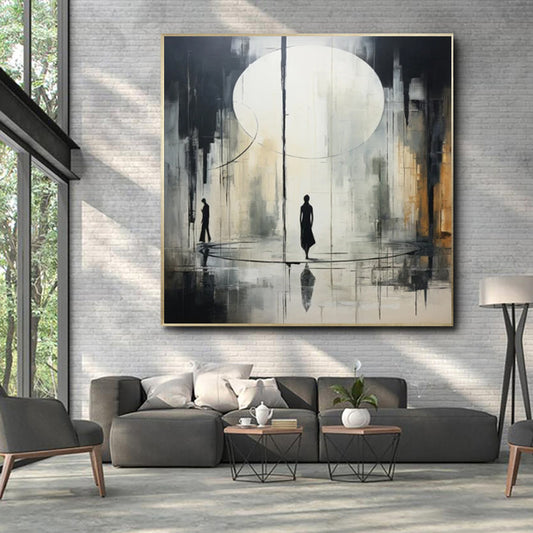 The Obsidian | Handmade Abstract Oil Painting on Canvas