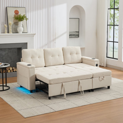 The Maison | LED Sofa Bed with USB Charging & Hidden Storage