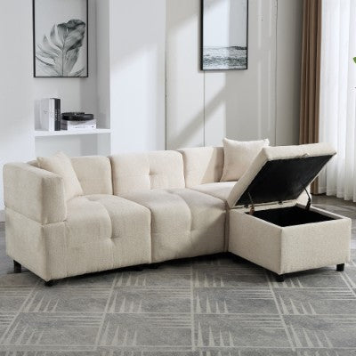 The Atelier | L-Shaped Sectional with Ottoman