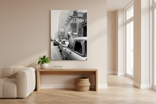 The Alpaca | Abstract Animal Canvas Wall Art