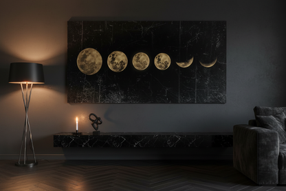 The Eclipse | Lunar Abstract Canvas Wall Art