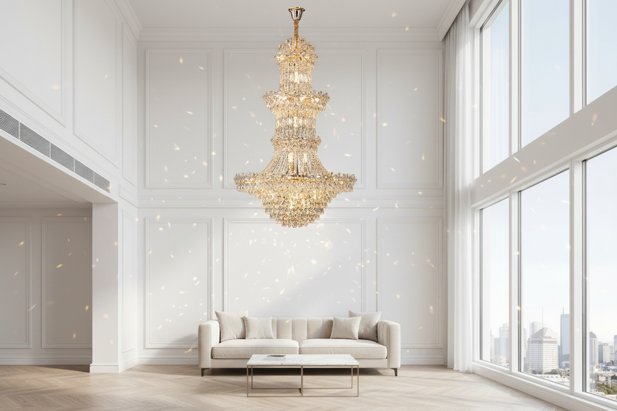 The Lumière Grande | Three-Layer European Crystal Chandelier