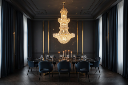 The Lumière Grande | Three-Layer European Crystal Chandelier